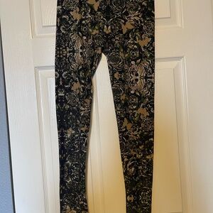 LuLaRoe Leggings, Brown, Black Tan, Army Green colored. Tiger Print